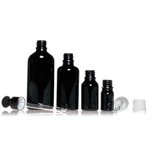 5ml Black Dropper Glass Bottle