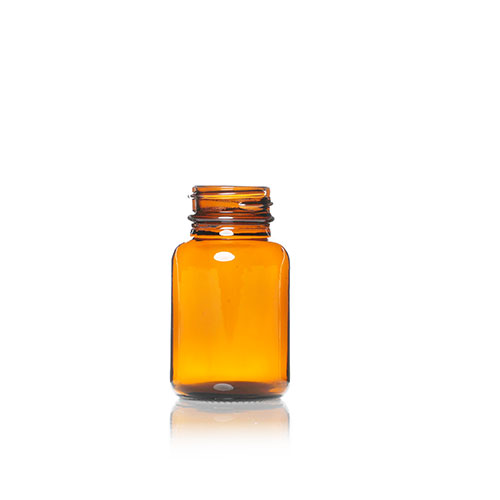 60ml Amber Tablet Glass Bottle