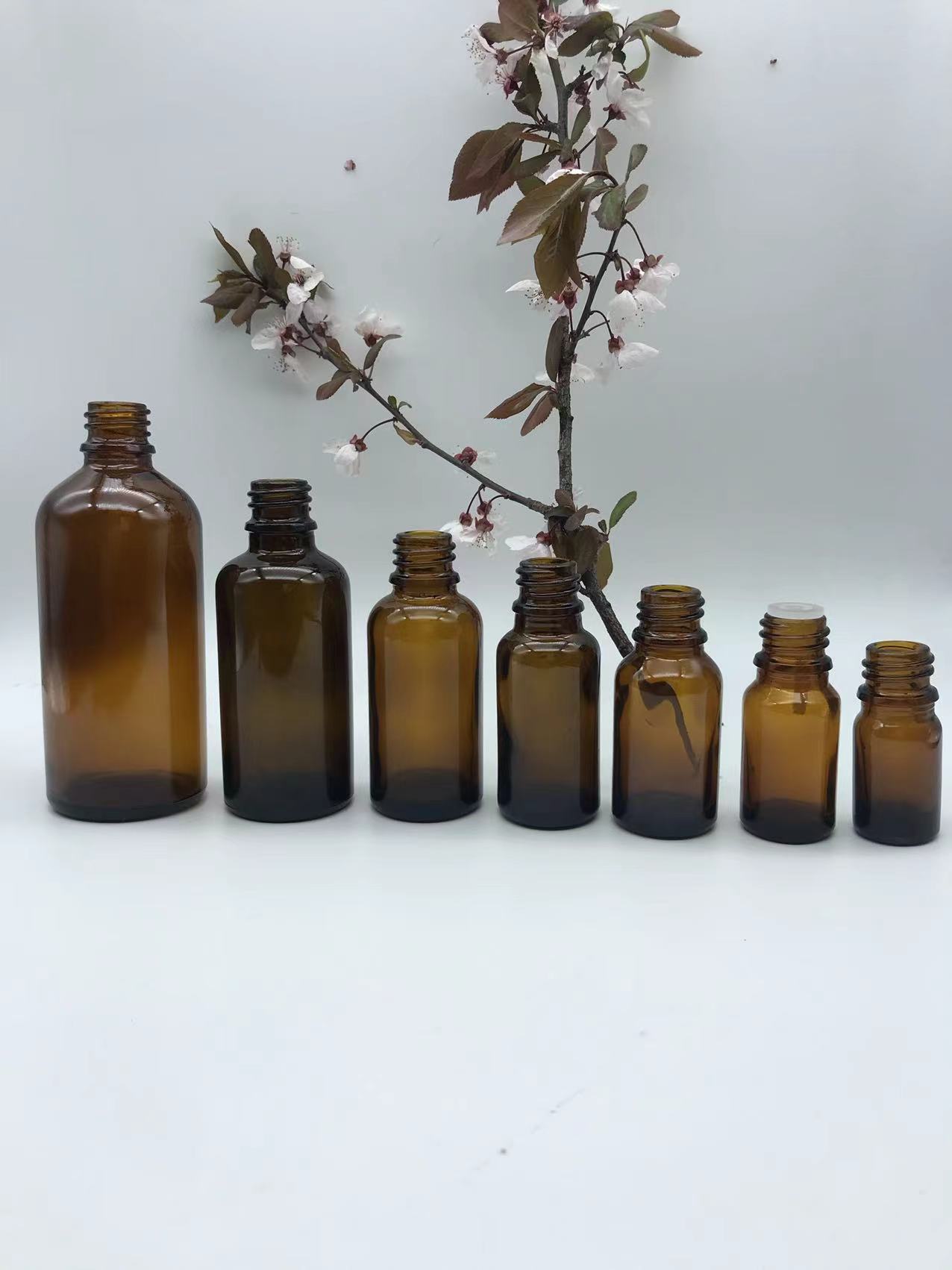 Botella de vidrio de 50 ml de gotero verde