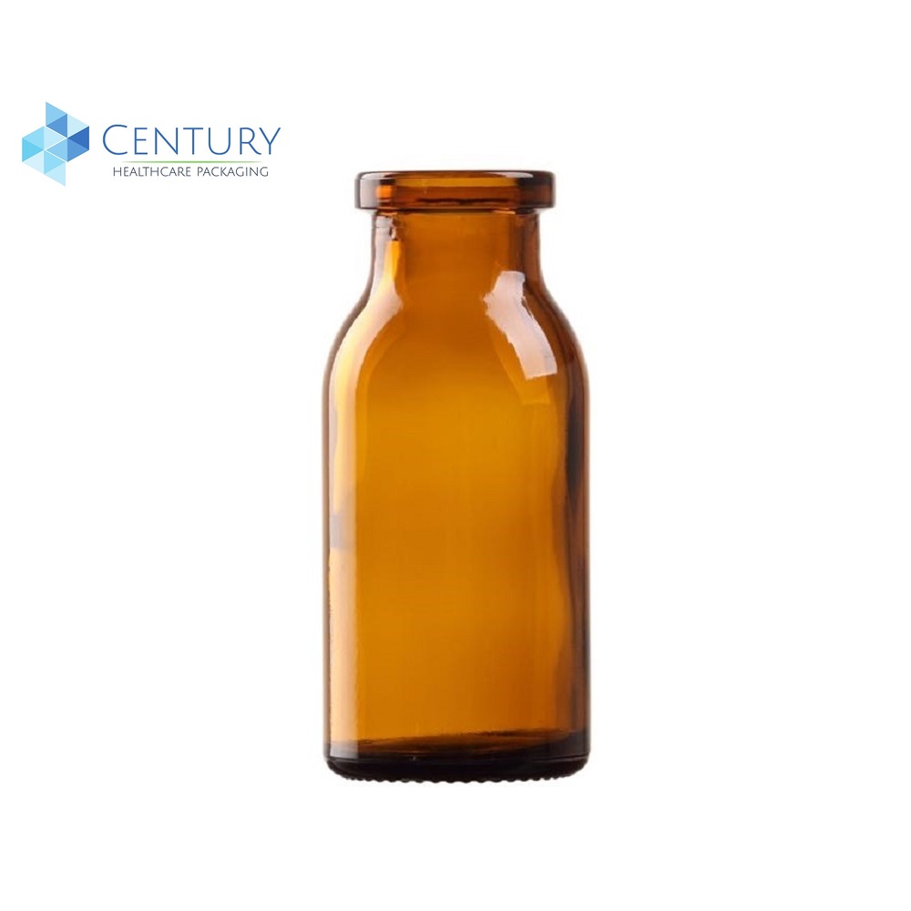 The amber glass vial 15ml for injection