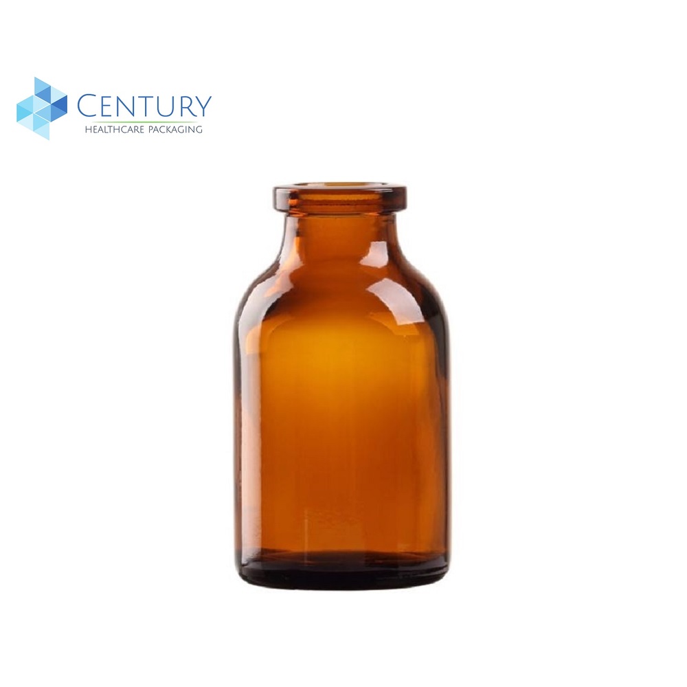 The amber glass vial 20ml ISO for injection