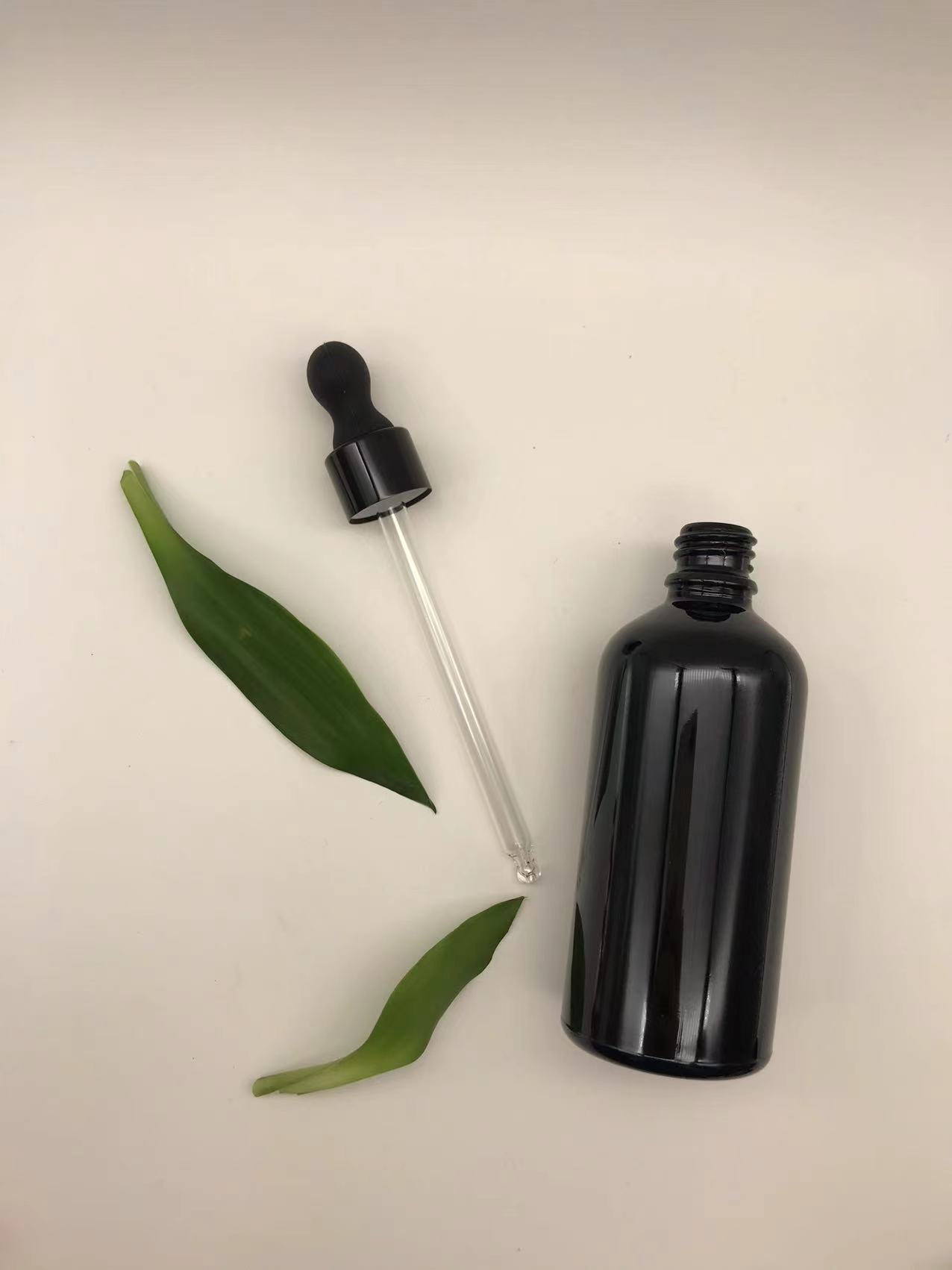 50ml Black Dropper Glass Bottle