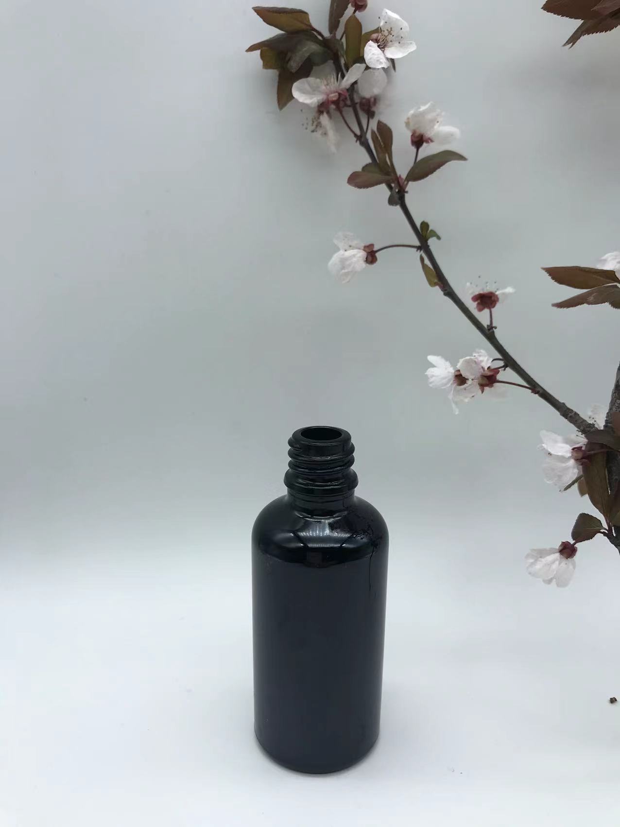 50ml Black Dropper Glass Bottle