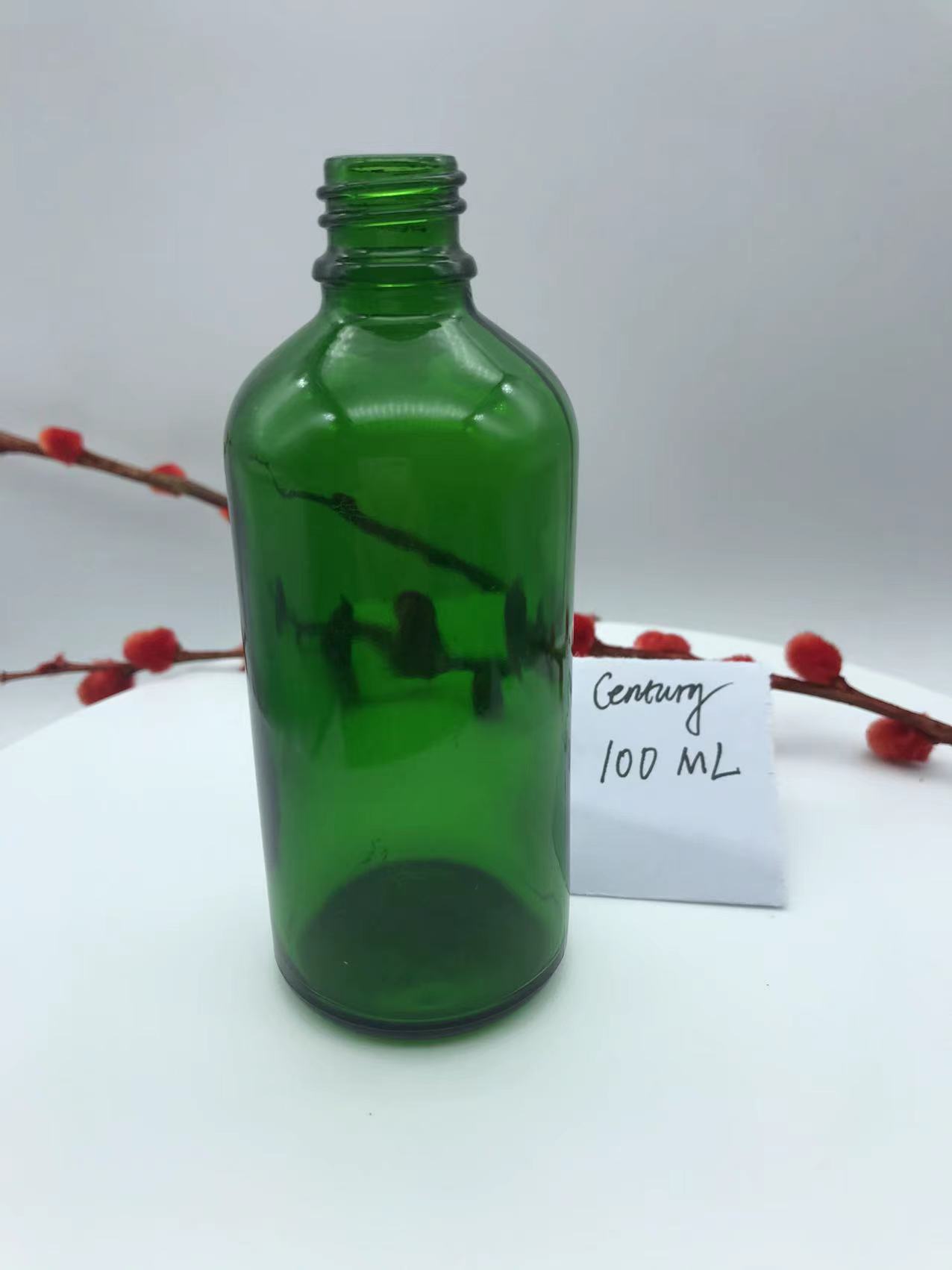 100ml green dropper glass bottle