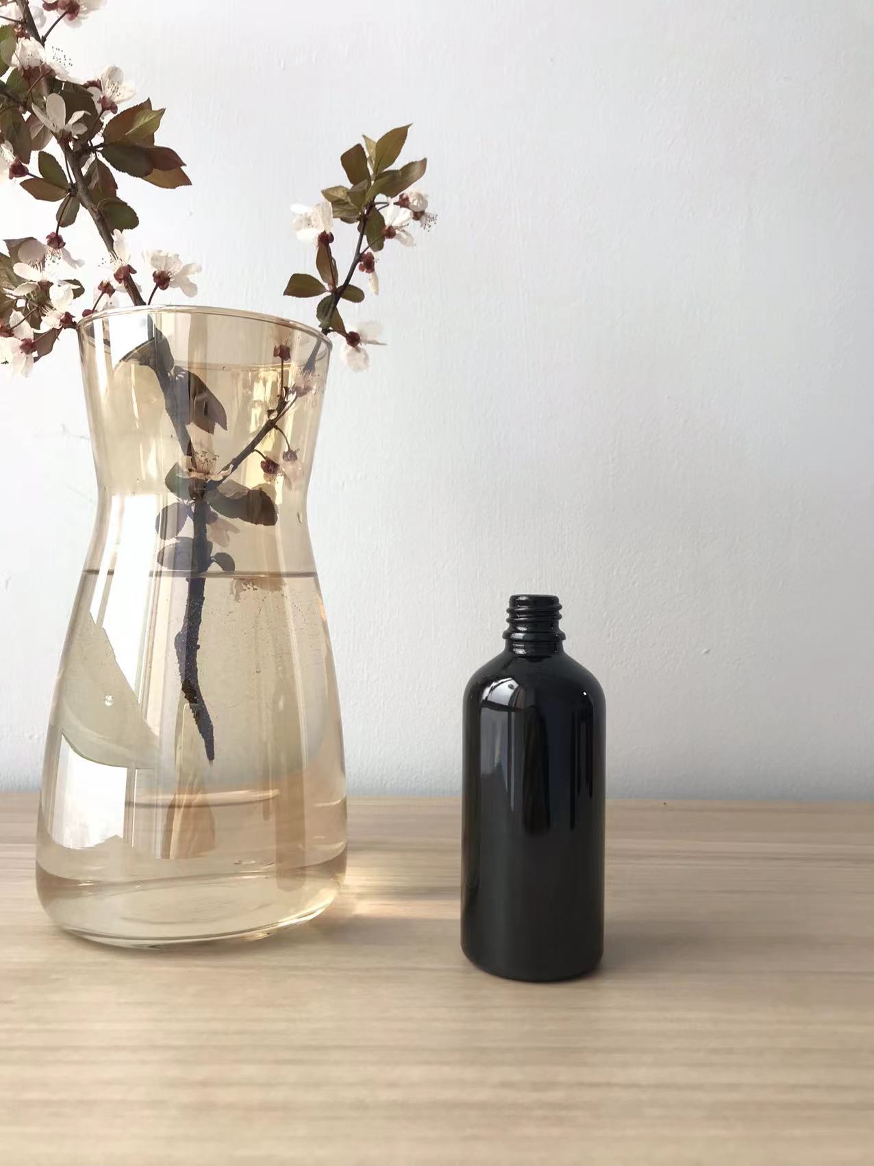 50ml Black Dropper Glass Bottle