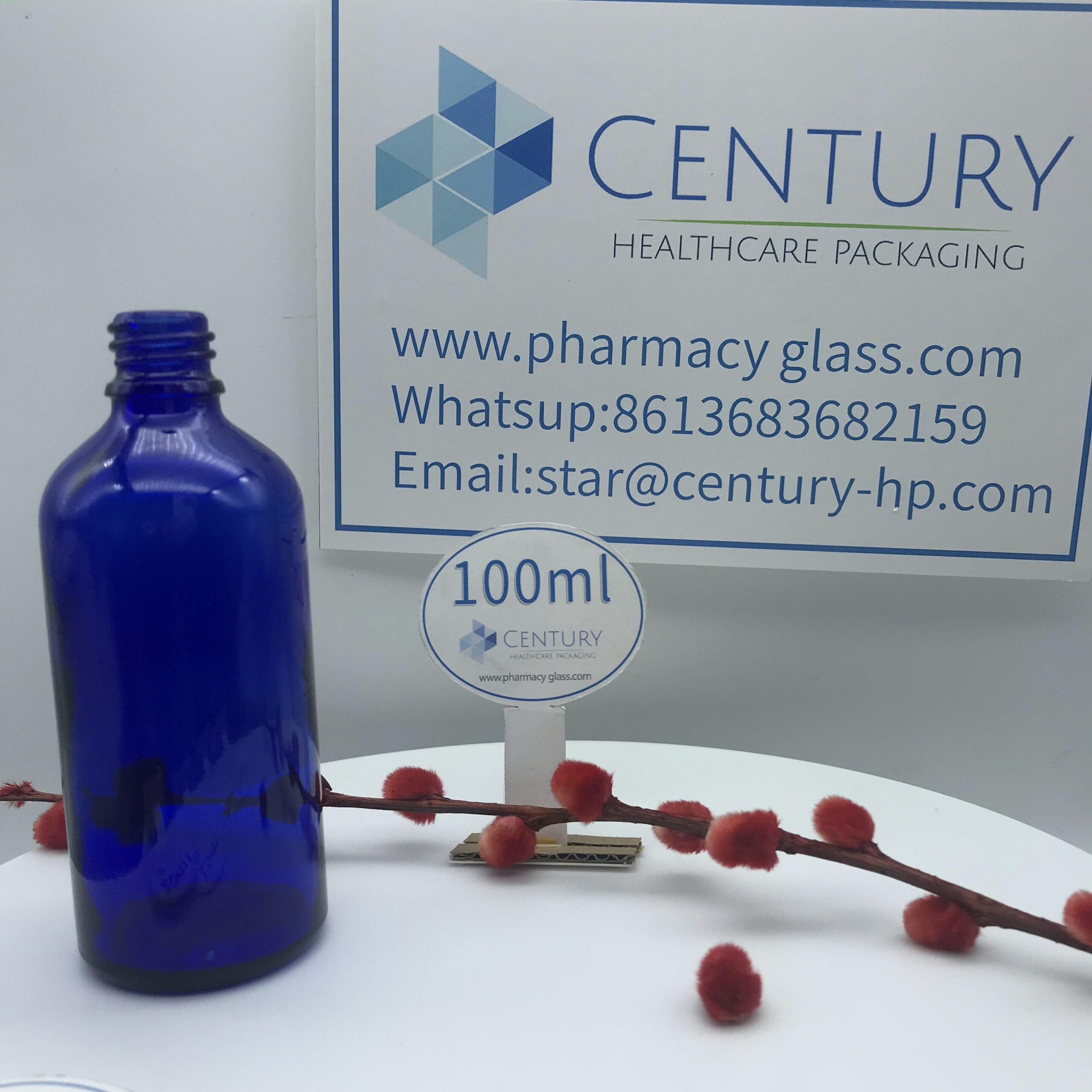 100ml Blue Dropper Glass Bottle