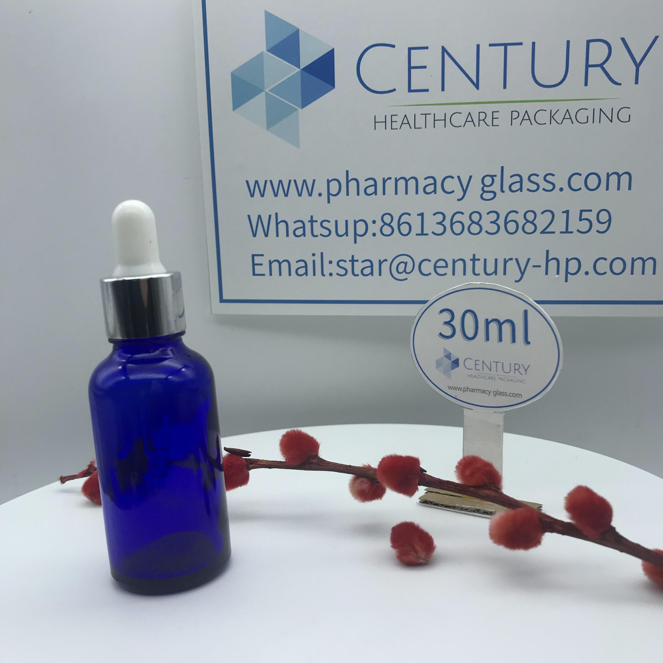 30ml Blue Dropper Glass Bottle