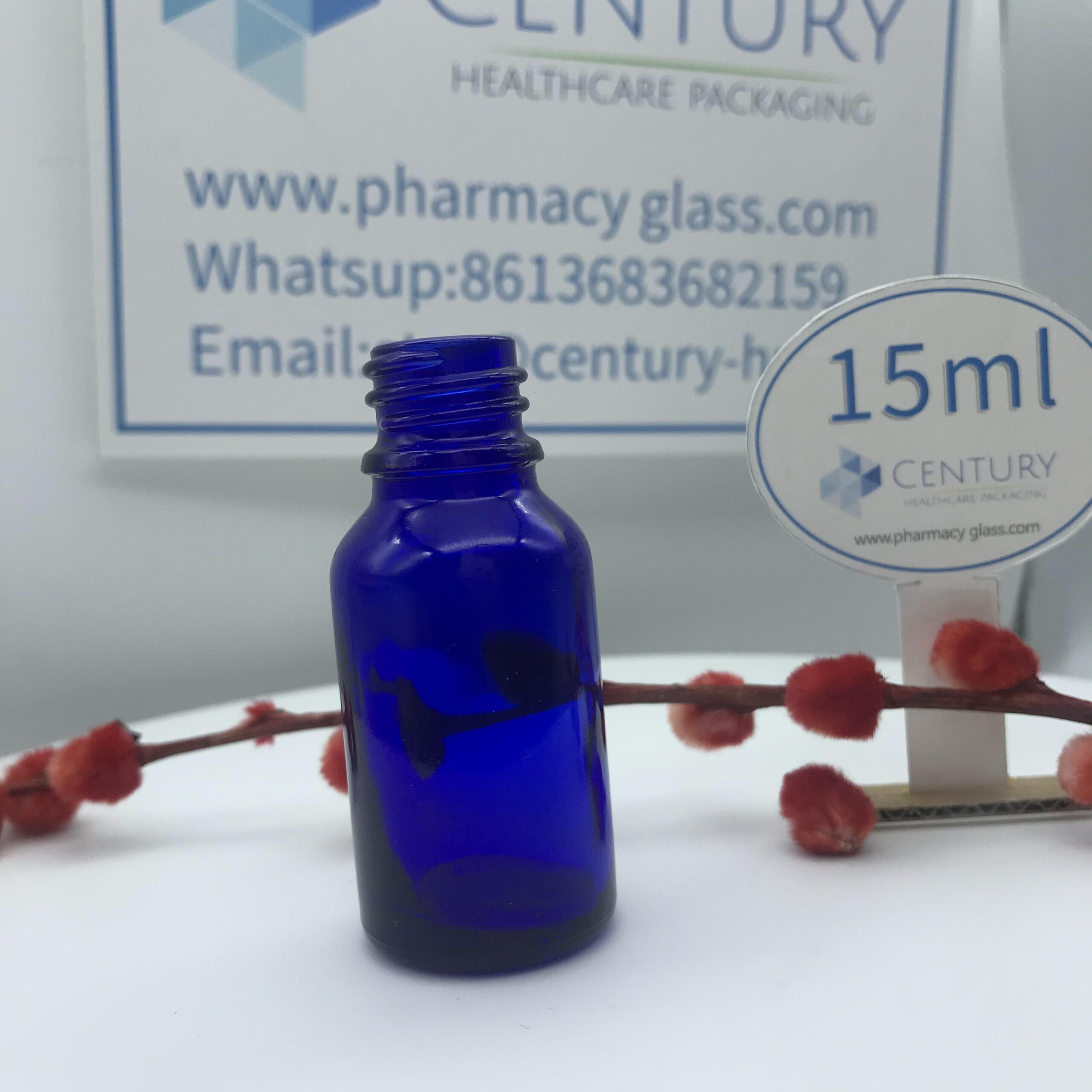 15ml Blue Glass Bottle