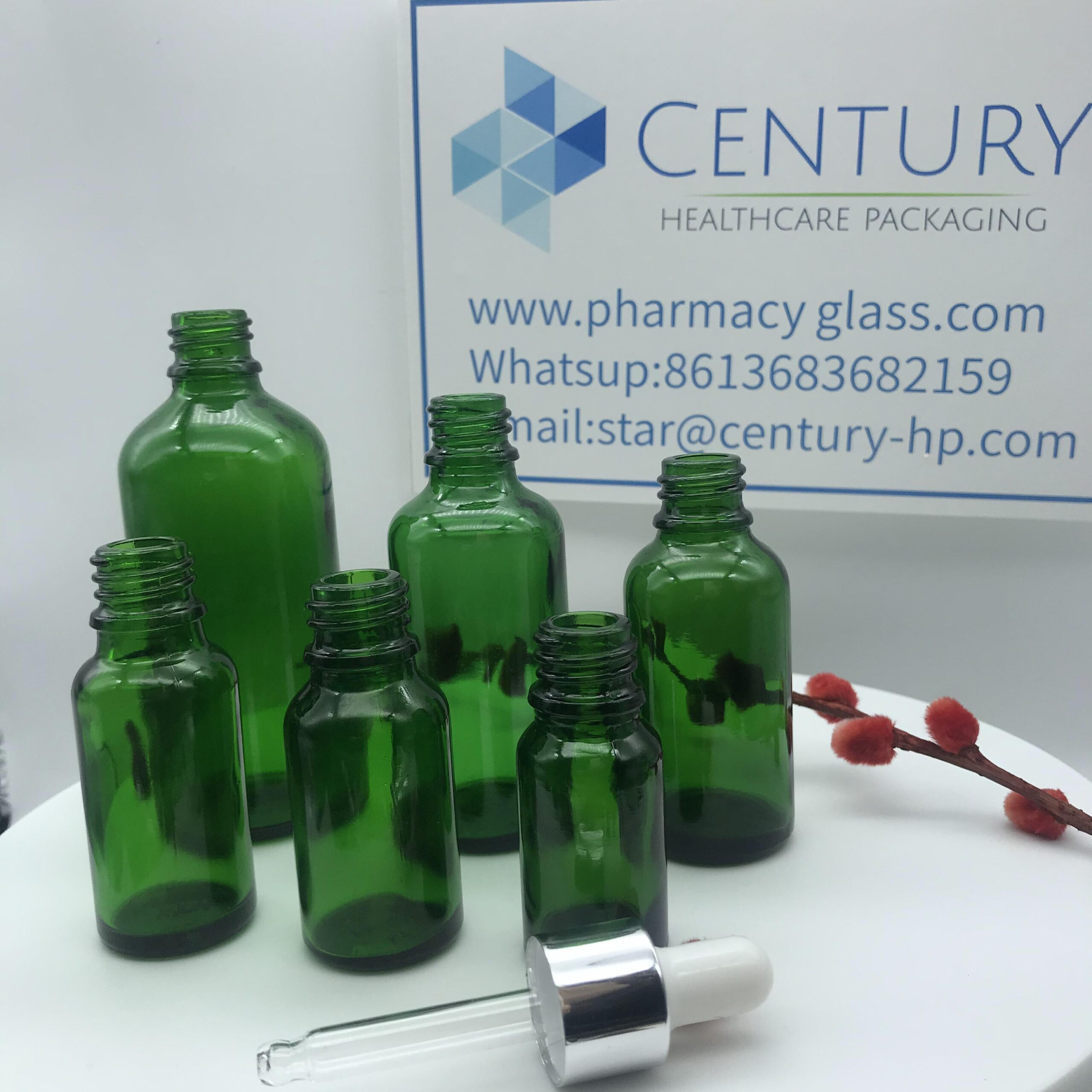 100ml Green Glass Bottle and cap