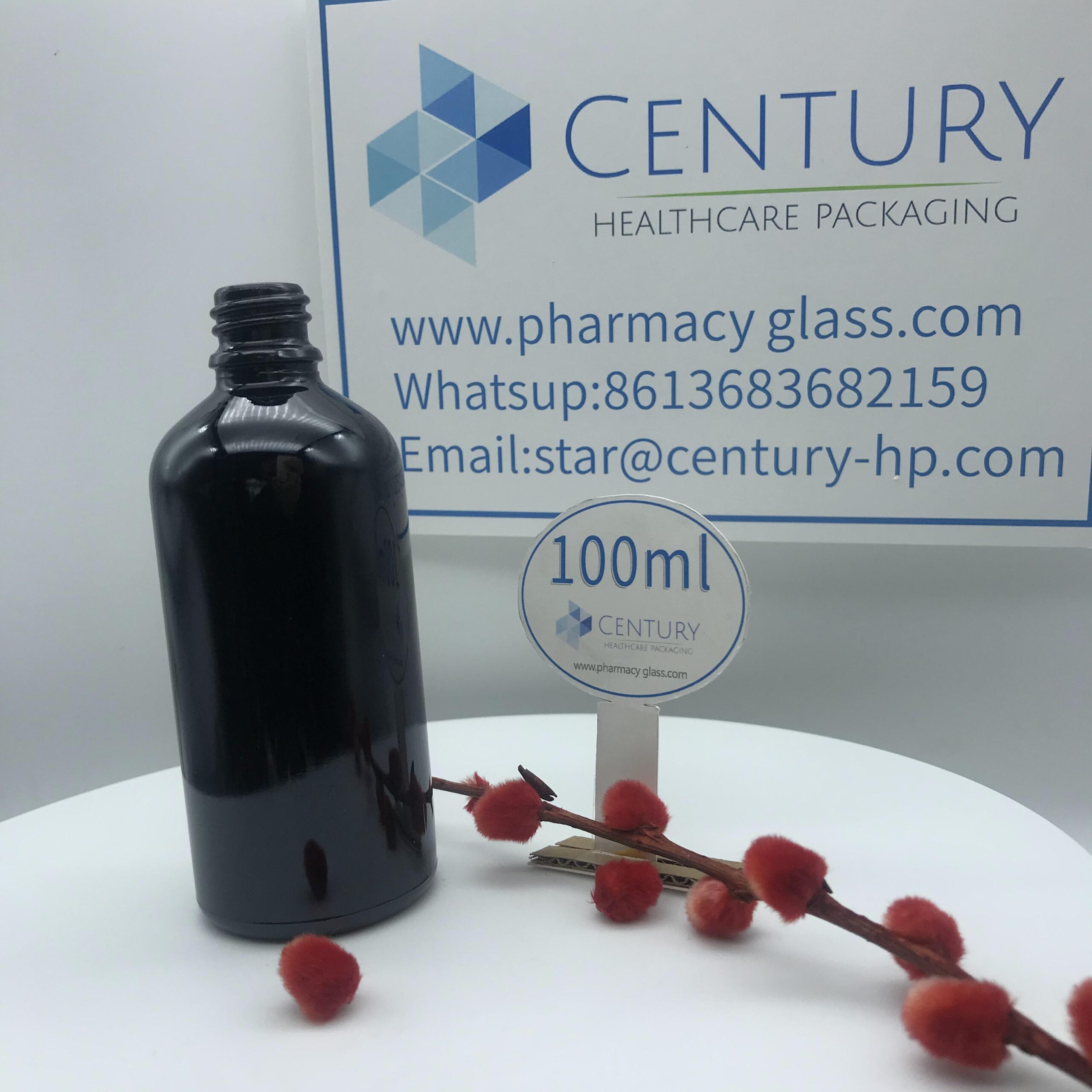 100ml Black Dropper Glass Bottle