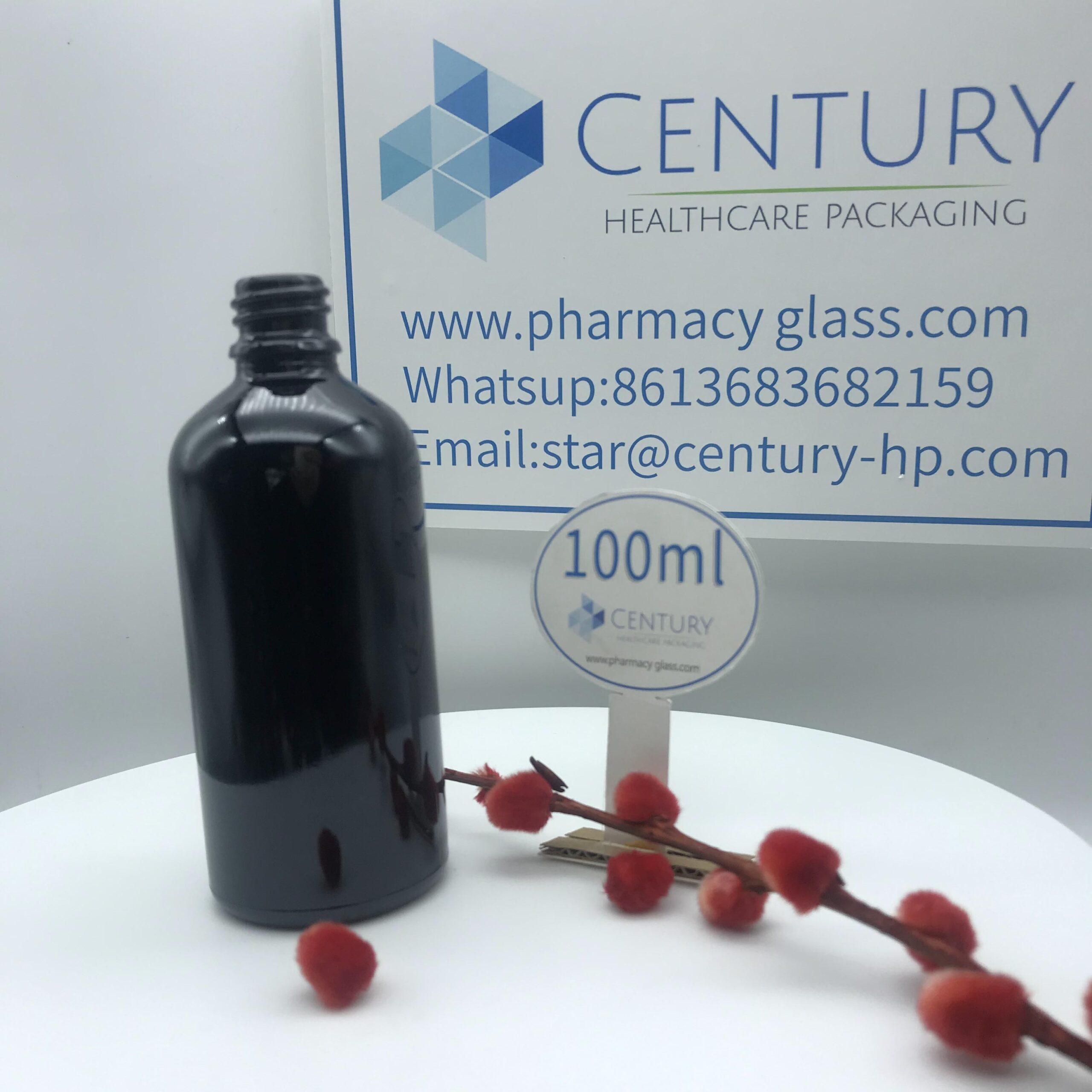 100ml black dropper glass bottle