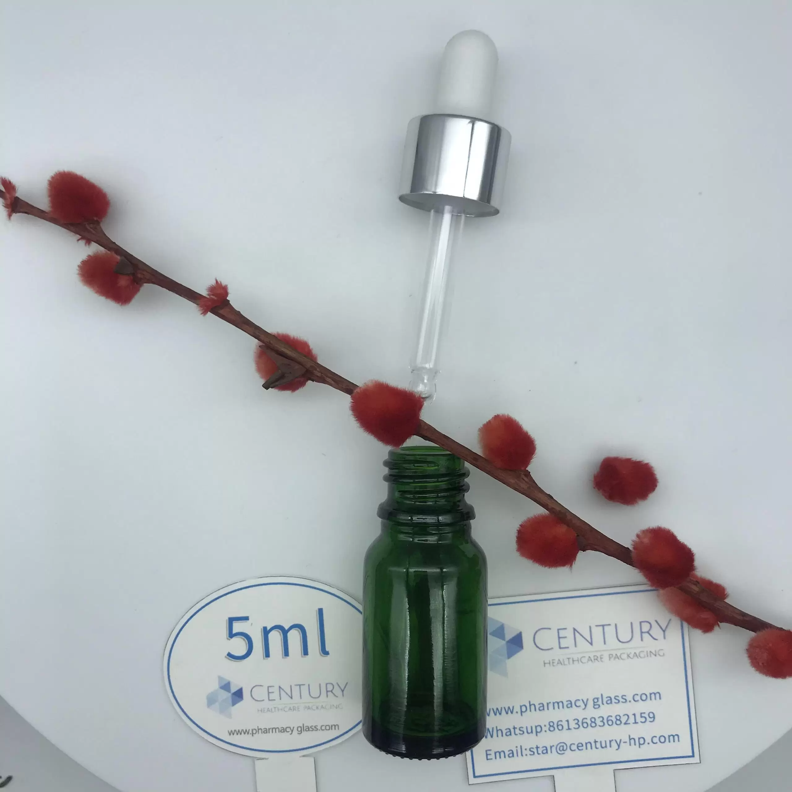 5ml Green Dropper Glass Bottle